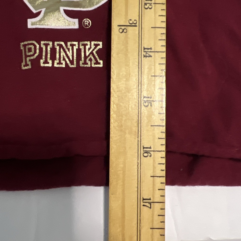 Florida State Seminoles Pink VS Shirt Women's Sz Small Burgundy Long Sleeve Crop - Picture 4 of 7